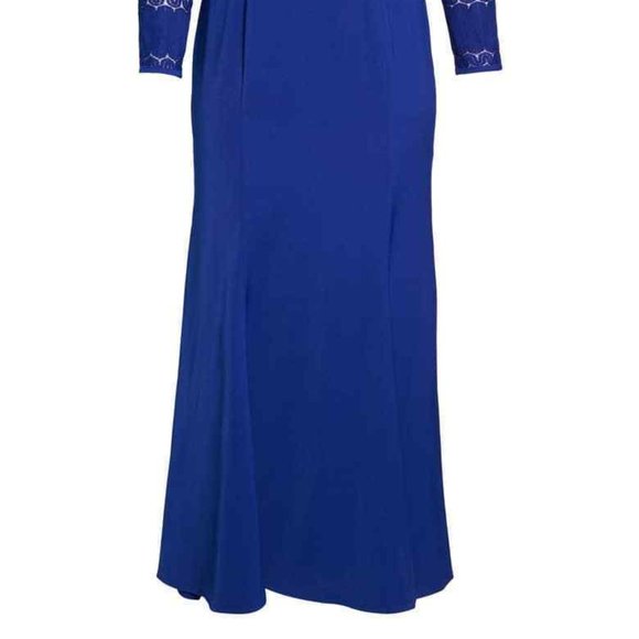 MAC DUGGAL EMBELLISHED WAIST ROYAL BLUE GOWN SZ 16W - Picture 10 of 10